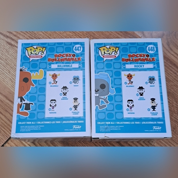 Lot Of 2 Funko Pop Rocky & Bullwinkle Vintage Cartoon Collectible Figurine - Picture 3 of 8